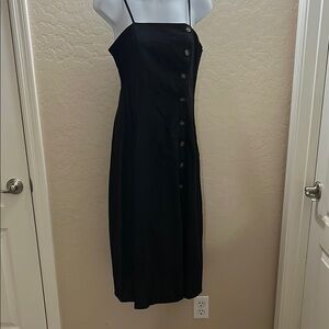 Showpo Black Buttoned Midi Sundress